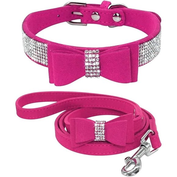 NEW Sparkling Bling Swarovski Crystal Rhinestone Pet Dog Collar & Leash …